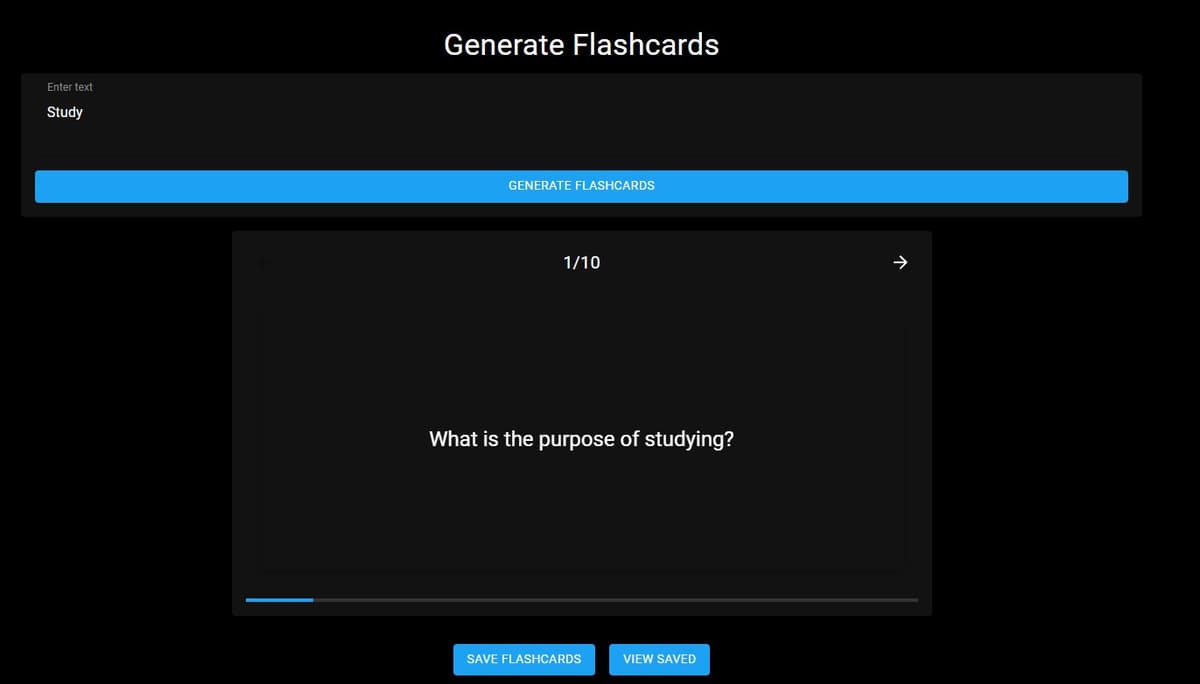 AI-Generated FlashCards